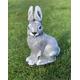 Outdoor rabbit statue Concrete bunny sculpture Stone hare for garden and home Cement memorial decor Animal lover gift Backyard pet ornament