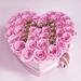 Heart Light Pink Suede Box | Mother's Day Edition | Light Pink & Gold Roses | M