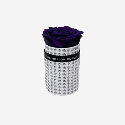 Single White Monogram Box | Dark Purple Rose