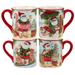 Certified International Santa's Wish 16 oz. Mugs, Set of 4 Assorted Designs