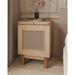 PVC Rattan Nightstand with Expansion Desktop