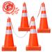 Moasis 12 Pcs Traffic Safety Cones 28" PVC Fluorescent Reflective