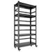 72"H Heavy Duty Adjustable 5-Tier Metal Shelving Unit with Wheels