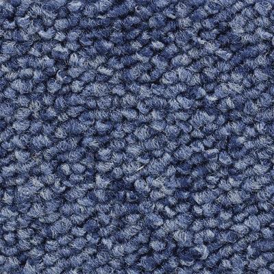 Teppichboden VORWERK "Passion 1005 (Luco), Schlinge - meliert, Made in Germany", blau (dunkel, blau), B:400cm H:6mm L:250cm, Polyamid, Teppiche, Wohnzimmer, Schlafzimmer, Kinderzimmer, Breite 400/500 cm
