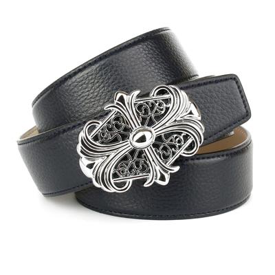 Ledergürtel ANTHONI CROWN, Damen, Gr. 95, schwarz, Leder, unifarben, Gürtel, mit eleganter Motiv-Schließe Image
