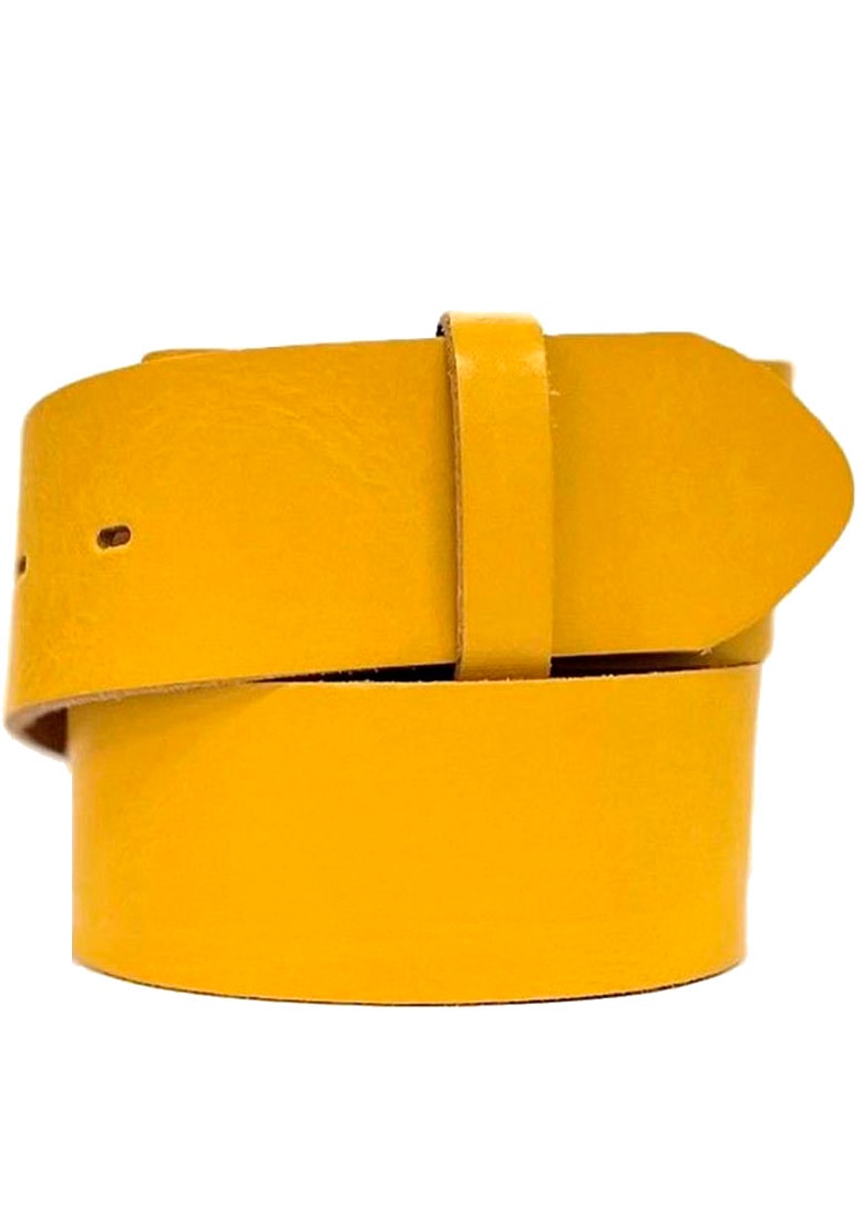 Gürtelriemen RETTUNGSRING GÜRTEL, Damen, Gr. 11,5, gelb, Rindsleder, unifarben, Gürtel Image