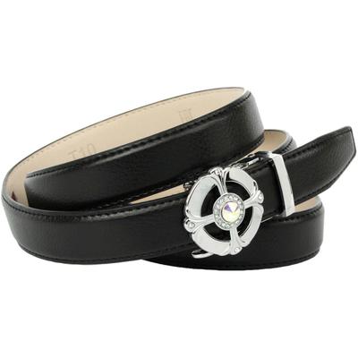Ledergürtel ANTHONI CROWN, Damen, Gr. 80, schwarz, Leder, unifarben, Gürtel, mit eleganter runder Schließe Image