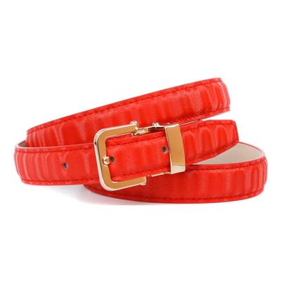 Ledergürtel ANTHONI CROWN, Damen, Gr. 85, rot, Leder, gemustert, Gürtel, Gürtel aus innovativem Leder mit kleiner eckiger Schließe Image