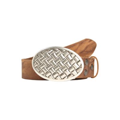 Ledergürtel, Damen, Gr. 100, braun (cognac), Rindsleder, RETTUNGSRING BY SHOWROOM 019, modisch, Gürtel, einzigartiges Wechselsystem durch Druckknöpfe am Gürtel Image