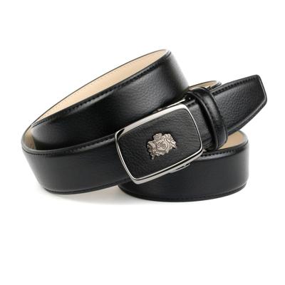 Ledergürtel ANTHONI CROWN, Damen, Gr. 85, schwarz, Leder, unifarben, Gürtel, mit silberfarbenem Metallwappen Image