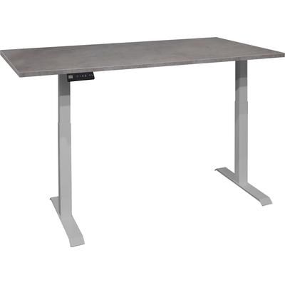 Schreibtisch MÄUSBACHER "Big System Office", silber (silber, graphit, silber, graphit), B:160cm, Tische, Breite 160 cm, elektrisch höhenverstellbar Image