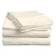 Pashmina 4 Piece Ivory Bed Sheet with 30 cm Deep Pockets-Bedding Set - Fitted Sheet, Flat Sheet & 2 Pillowcases Easy Care, 800 Thread Count Silky Soft Egyptian Cotton(King Size)