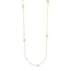 14ct Yellow Gold 7 Pc Intertwined Circles Stations Necklace Jewelry Gifts for Women - 91 Centimeters