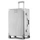 ANNI RIEL Aluminum Frame Hardside Luggage with Spinner Wheels and TSA Lock, 8 Spinner Wheels Luggage Lightweight Carry On Suitcase, Rolling Luggage Carry on for Travel/Business (26 inch, Silver)