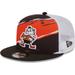 Men's New Era Brown Cleveland Browns Historic Tear Trucker 9FIFTY Snapback Hat