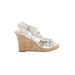 Madeline Wedges: Ivory Shoes - Women's Size 7 1/2 - Open Toe