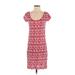 J.Crew Casual Dress - Mini Scoop Neck Short sleeves: Red Dresses - Women's Size Small