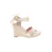 J.Crew Wedges: Ivory Print Shoes - Women's Size 9 1/2 - Open Toe