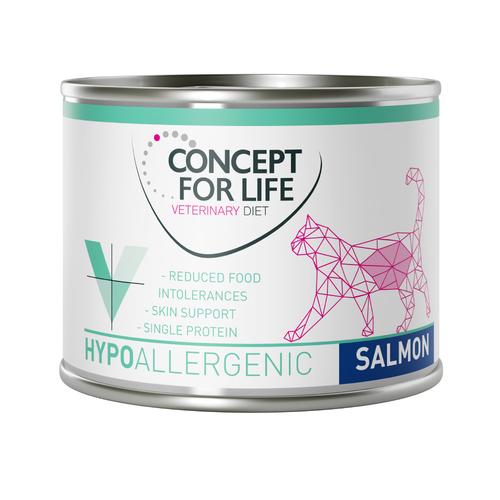 24 x 185 g Concept for Life Veterinary Diet Hypoallergenic Lachs Nassfutter für ausgewachsene Katzen