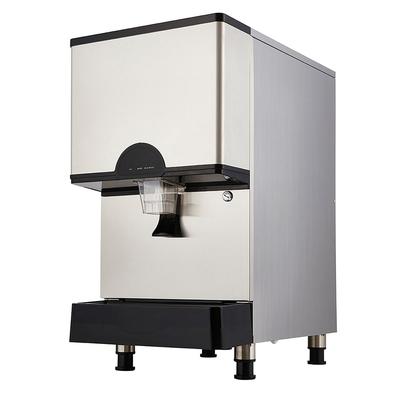 ICETRO ID-0300-AN 282 lb Countertop Water & Nugget Ice Dispenser for Commercial Ice Machines - 11 lb Storage, Cup Fill, 115v, Stainless Steel