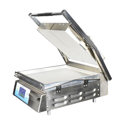 DoughXpress DXP-CS-157 (11183) 120V Double Commercial Panini Press w/ Aluminum Smooth Plates, 120v, Stainless Steel