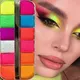 12 Colors Fluorescent Eyeshadow Pallete Waterproof Matte Neon Blue Green Pink Red Eyeshadow Pigments