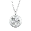 St. Benedict necklace 316L stainless steel pendant diffuser locket magnetic essential oil diffuser