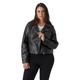 VERO MODA CURVE Damen VMCBELLAANNA Short Coated JKT CUR NOOS PU Jacke, Black, 54