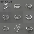 100% 925 Sterling Silber Offenen Ring für Frauen Blatt Retro Vogel Trendy Schmuck Bijoux Geburtstag