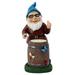 Waroomhouse Hand-painted Dwarf Ornament Luminous Dwarf Ornament with Drum Outdoor Garden Yard Patio Decoration Weather Resistant Gnome Statue Festival Gift