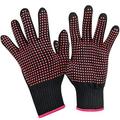 1 Pair Durable Silicone BBQ Grilling Heat Resistant Mitts Oven Gloves BBQ Gloves Grill Gloves ROSE RED