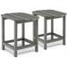 2Pcs Outdoor Side Table - 18 Patio Adirondack Table Weather Resistant 200 Lbs Capacity Small Outside Tea Table For Patio Backyard Poolside Garden Balcony Beside End Tables(2 Gray)