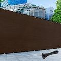 Size 6 X 162 Brown Fence Privacy Screen With Zip Tie Out Door Grade