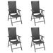 Buyweek Patio Chairs 4 pcs Poly Rattan Black