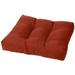 Tufted Ottoman Cushion | 21 X 17 X 4 Indoor/Outdoor | Multiple Sunbrella Fabric Available (Sunbrella Terracotta)