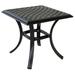 Benjara 22 in. Wynn Outdoor Patio Metal End Table Pattern Top Black