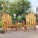 Buyweek Patio Adirondack Chairs 2 pcs 31.1 x37.4 x36.2 Solid Wood Teak