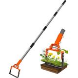 Walensee Upgraded Action Hoe Stirrup Hoe Tools for Garden Hula-Ho with Adjustable 73 Inch Scuffle Loop Hoe Gardening Weeder Cultivator Sharp Durable Metal Handle Weeding Rake with Cushioned Grip