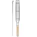 Wovilon Grilling Basket & Grilling Skewers Stainless Steel - Kabob Grilling Baskets Metal Bbq Skewers. Kabob Basket for Veggies Jumbo Shrimps - Grilling Baskets & Barbecue Skewers