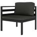 Buyweek Sectional Corner Sofa 1 pc with Cushions Aluminum Anthracite