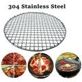 Mairbeon Round Stainless Steel BBQ Grill Roast Mesh Net Non-stick Barbecue Baking Pan