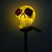 SDJMa Halloween Decorations Solar Stake Lights Waterproof Skull Solar Lights Outdoor Scary Halloween Landscape Lights for Garden Yard Lawn Walkway Warm White