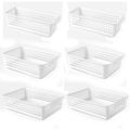 Set of 6 Plastic Storage Baskets - Small Pantry Organizer Basket Bins - Household Organizers with Cutout Handles for Kitchen Organization Countertops Cabinets Bedrooms and Bathrooms