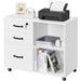 Yaheetech 3-Drawer Vintage MDF File Cabinet for Home Office White