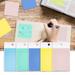 LSLJS 5Pcs/250 Sheets Sticky Notes School Supplies Transparent Paper Clear Sticky Notes Colorful Planner Sticky Note Memo Self-Adhesive Notebook Notepaper Insert For School Office Memo Students