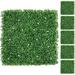 20 X 20 Inch Artificial Boxwood Panels W/Little White Flowers UV Protected Topiary Hedge Plant Privacy Hedge Screen Decorations For Garden Home Backyard And Green 12 Pcs