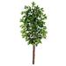 Nearly Natural T2752 5 ft. Artificial Double Trunk Ficus Tree Green - No Pot