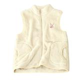 Girls Heavy Winter Coats Winter Cartoon Rabbit Zippe Thicken Warm Outwear Cute Cropped Jackets For Girls Beige 150