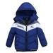 Kids Zipper Windproof Baby Coat Stripe Boys Girls Jacket Toddler Winter Hooded Boys Coat&jacket