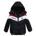 Kids Zipper Windproof Baby Coat Stripe Boys Girls Jacket Toddler Winter Hooded Boys Coat&jacket